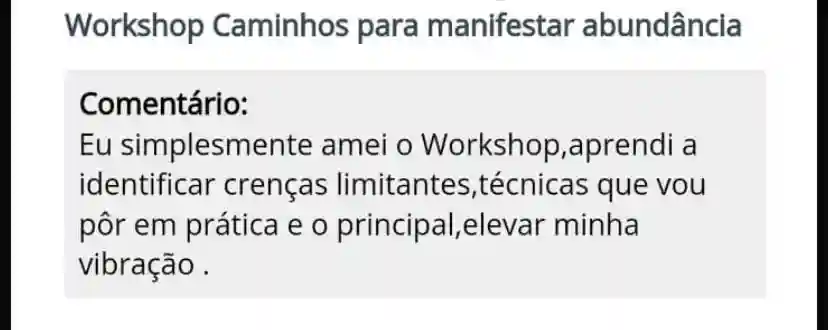 Workshop Caminhos para Manifestar Abundância - print 5