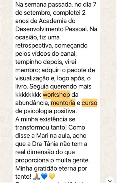 Resultado 48 do curso de Psicologia Positiva